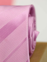 Pink Stripe Woven Necktie - TOSSIDO