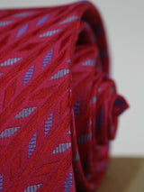 Pink Stripe Woven Necktie - TOSSIDO