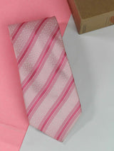 Pink Stripes Broad Necktie - TOSSIDO