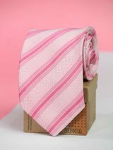 Pink Stripes Broad Necktie - TOSSIDO