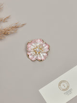 Pink & White Bloom Brooch - TOSSIDO