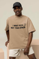 Pizza Over Opinions Oversized Tee - TOSSIDO