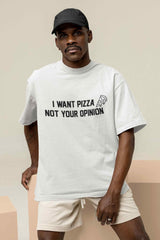 Pizza Over Opinions Oversized Tee - TOSSIDO