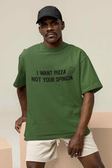 Pizza Over Opinions Oversized Tee - TOSSIDO