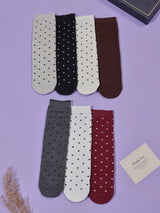 Polka Dot Frill Cuff Socks – Pack of 7