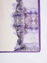 Purple Abstract Printed Stole - TOSSIDO