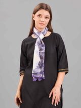 Purple Abstract Printed Stole - TOSSIDO