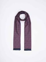 Purple Abstract Reversible Stole & Pocket Square Set - TOSSIDO