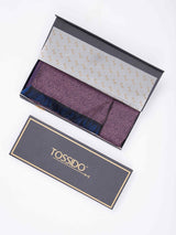 Purple Abstract Reversible Stole & Pocket Square Set - TOSSIDO
