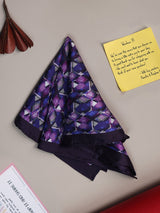 Purple Abstract Silk Pocket Square - TOSSIDO