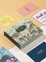 Purple Abstract Silk Pocket Square - TOSSIDO