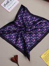 Purple Abstract Silk Pocket Square - TOSSIDO