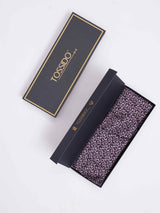 Purple Abstract Woven Cravat & Pocket Square Set - TOSSIDO