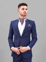 Purple Abstract Woven Cravat & Pocket Square Set - TOSSIDO