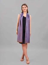 Purple and Mustard Reversible Kashmiri Stole - TOSSIDO