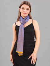 Purple and Mustard Reversible Kashmiri Stole - TOSSIDO