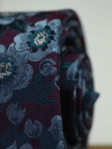 Purple & Blue Floral Woven Silk Necktie - TOSSIDO