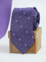 Purple Dot Woven Necktie - TOSSIDO