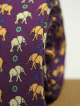 Purple Elephant Necktie - TOSSIDO