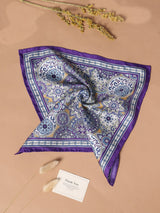Purple Floral Silk Pocket Square - TOSSIDO