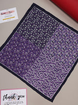 Purple Floral Silk Pocket Square - TOSSIDO