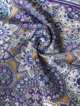 Purple Floral Silk Pocket Square - TOSSIDO