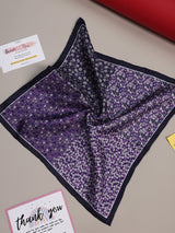 Purple Floral Silk Pocket Square - TOSSIDO