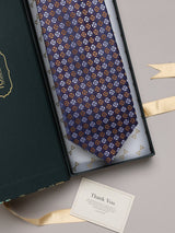 Purple Geometric Broad + Long Necktie - TOSSIDO