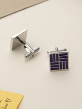 Purple Geometric Cufflinks - TOSSIDO