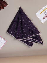 Purple Geometric Jacquard Pocket Square - TOSSIDO
