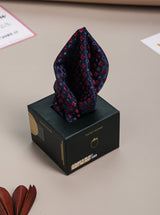 Purple Geometric Jacquard Pocket Square - TOSSIDO