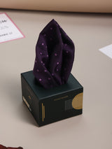 Purple Geometric Jacquard Pocket Square - TOSSIDO