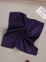 Purple Geometric Jacquard Pocket Square - TOSSIDO