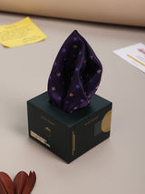 Purple Geometric Jacquard Pocket Square - TOSSIDO