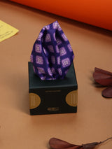 Purple Geometric Pocket Square - TOSSIDO
