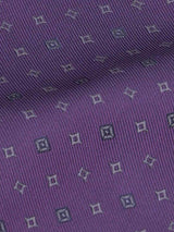 Purple Geometric Woven Ascot & Pocket Square - TOSSIDO
