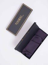 Purple Geometric Woven Cravat & Pocket Square Set - TOSSIDO