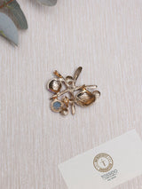 Purple & Green Starfish Shells Brooch - TOSSIDO