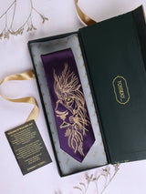 Purple Hand - Painted Woven Necktie - TOSSIDO