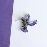 Purple Kingfisher Brooch - TOSSIDO