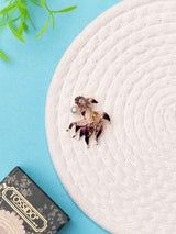 Purple Koi Pearl Brooch