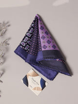Purple Multipattern Silk Pocket Square - TOSSIDO