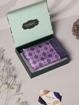 Purple Multipattern Silk Pocket Square - TOSSIDO