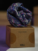 Purple Paisley Pocket Square - TOSSIDO