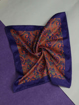 Purple Paisley Pocket Square - TOSSIDO