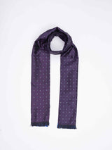 Purple Paisley Reversible Stole & Pocket Square Set - TOSSIDO