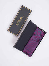 Purple Polka Woven Cravat & Pocket Square Set - TOSSIDO