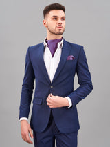 Purple Polka Woven Cravat & Pocket Square Set - TOSSIDO