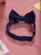 Purple Solid Knitted Bowtie - TOSSIDO