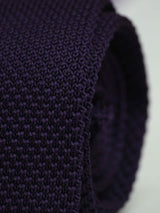 Purple Solid Knitted Necktie - TOSSIDO